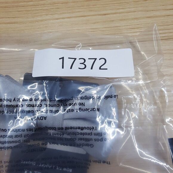 ALFANI Mens Bow Tie Solid Gray Textured Pre-Tied - Picture 2 of 2